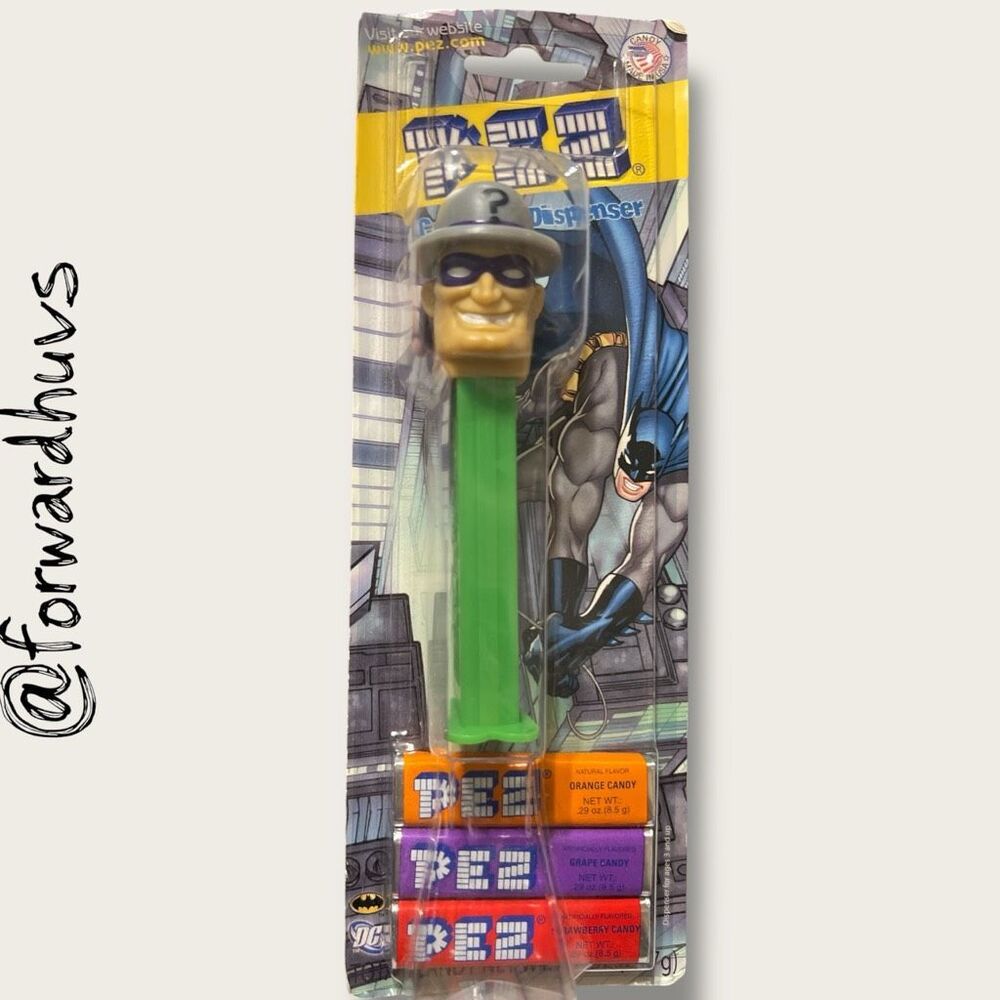 ☑️ The Riddler PEZ Dispenser – DC Comics Batman – In Package - Picture 1 of 10